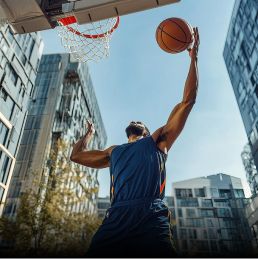 Half basketball court